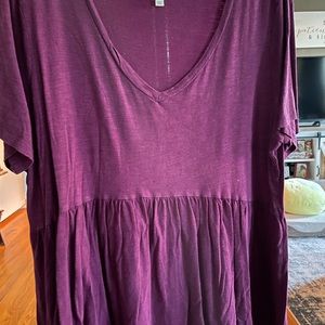 Purple babydoll blouse